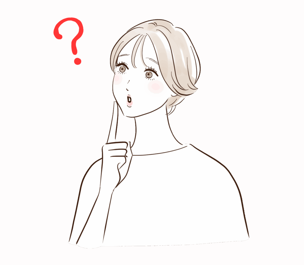 『本当に同じ爪なの?』と驚いている女性のイラスト