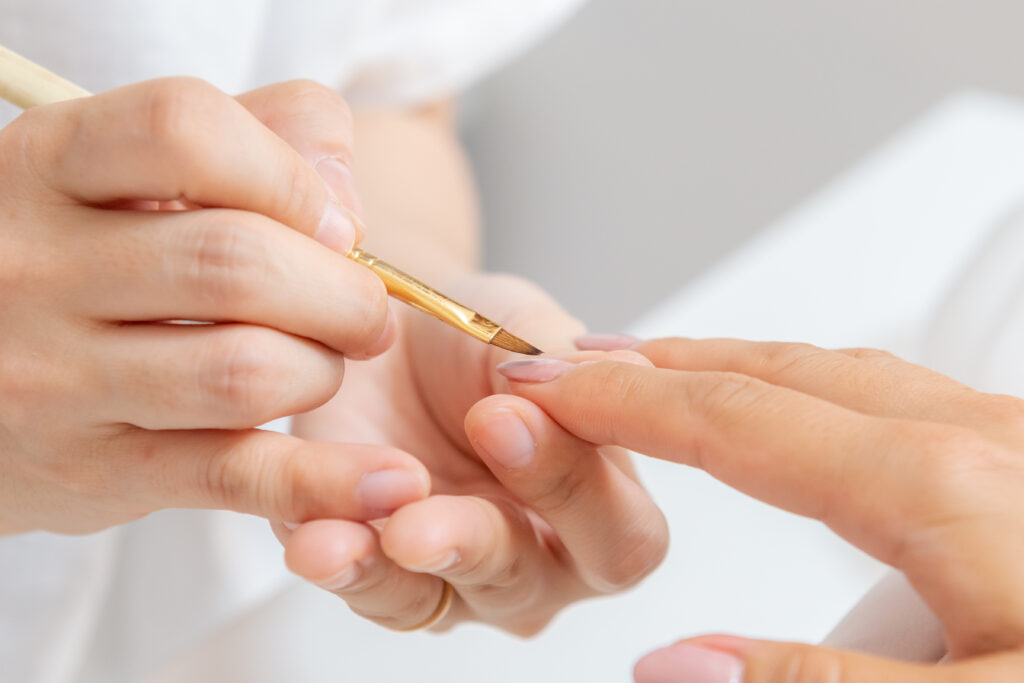 自爪風ネイルの施術写真